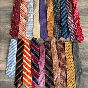 Assorted Men's Ties Collection 20 Michael Kors, Ted Baker, Polo, Stafford  bulk